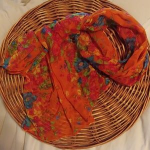 Lightweight orange scarf